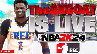 🔴 NBA 2K24 LIVE REC GAMEPLAY ON A 6'8 DEMIGOD PG BUILD | BEST POINT GUARD BUILD ON NBA 2K24