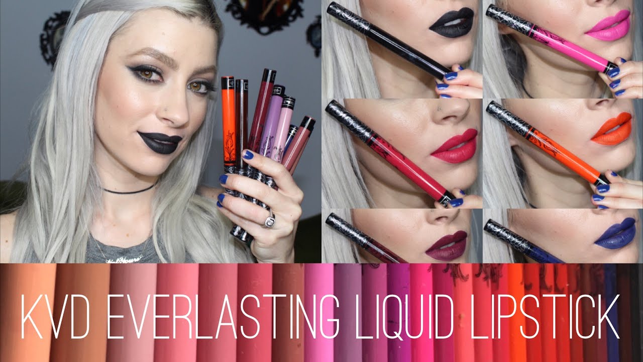 ALL NEW & Existing shades of the KAT VON D Everlasting Liquid Lipsticks | Lip Swatch + Review