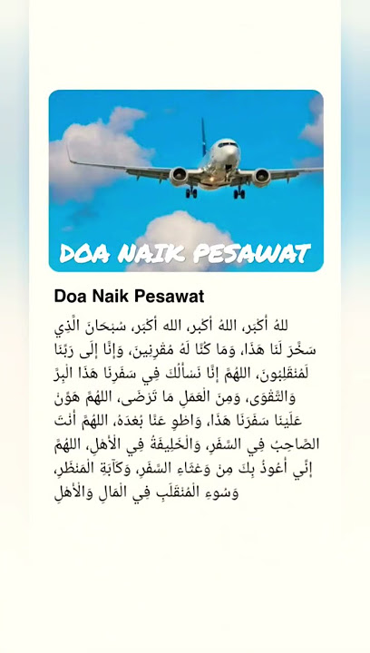 DOA NAIK PESAWAT.