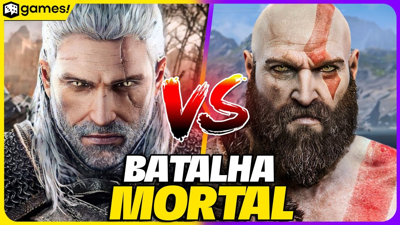 GERALT DE RIVIA VS KRATOS | BATALHA MORTAL | Ei Nerd Games