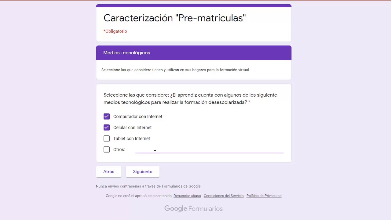 Vídeo tutorial formulario - YouTube