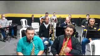 "CANTA COM VIDA OH CRENTE!" 388 HARPA CRISTÃ - ENSAIO BIG BAND UNIDOS EM CRISTO OSASCO SP; screenshot 5