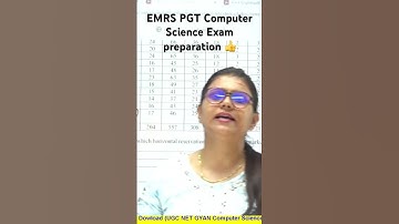 EMRS PGT Computer Science exam preparation 2023