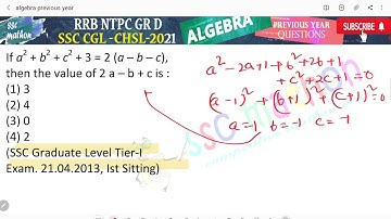 if a² + b²+ C² + 3 =2(a - b - C) then the value of (2 a - b + c) is
