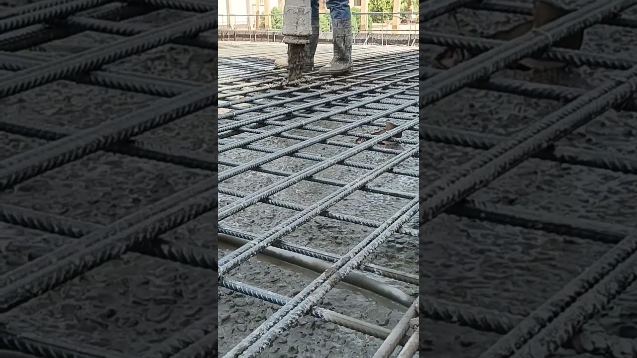 using concrete pump to pour a slab
