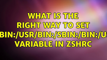 What is the right way to set $PATH variable in zshrc