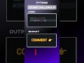 Only 1% Programmers Solve This! 🔥 | Python Coding Challenge #coding