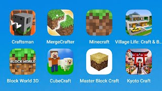 Craftsman, Mergecrafter, Minecraft, Village Life, Block World 3D, Cubecraft, Master Block Craft