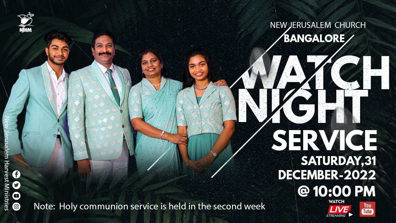 Watch Night Service 2022 | Bishop Dr. V. Rangaraju | NJC Banglore  | NJHM