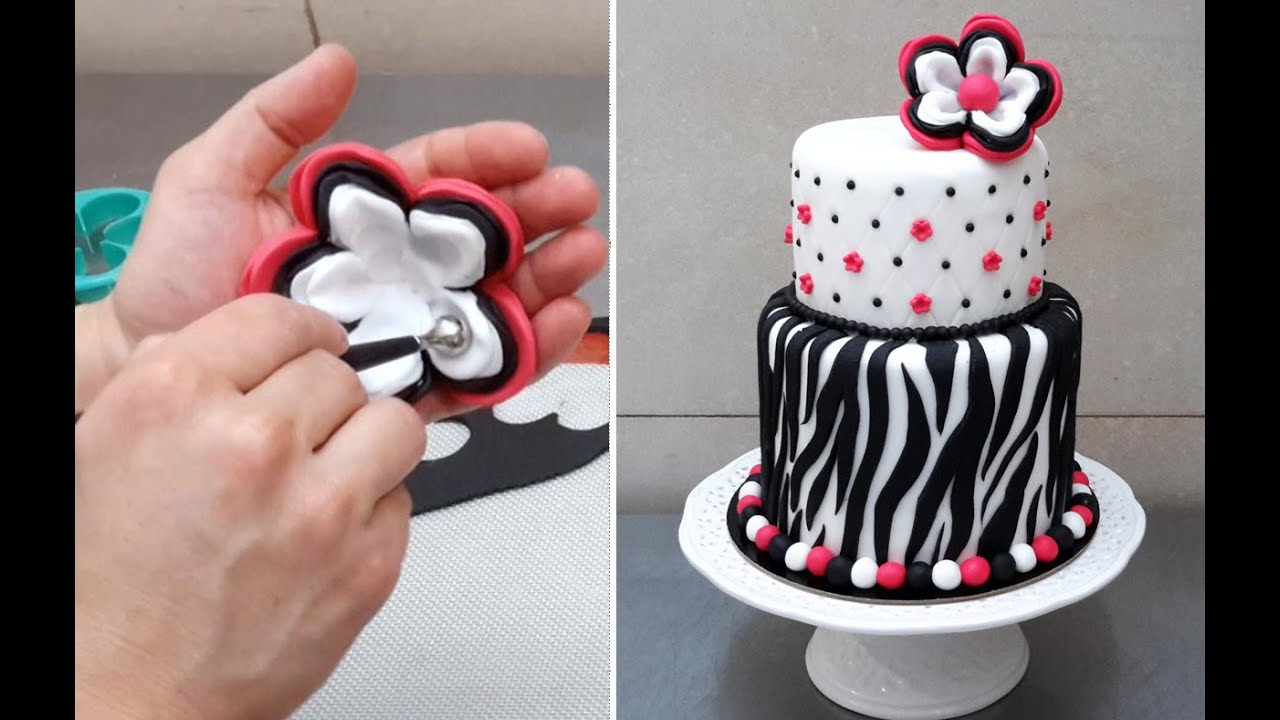 ⁣ZEBRA CAKE - How To Cake Decorating by Cakes StepbyStep