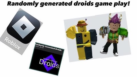 |Roblox|Randomly generated droids| game play(first video ever!)Ninja_and_Two