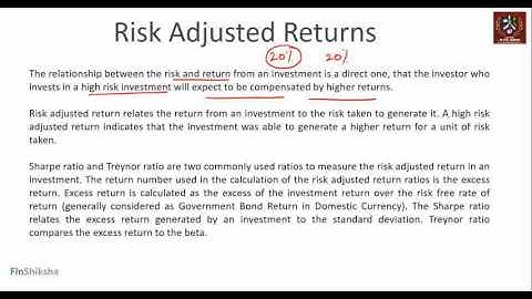 Sharpe Ratio and Treynor Ratio