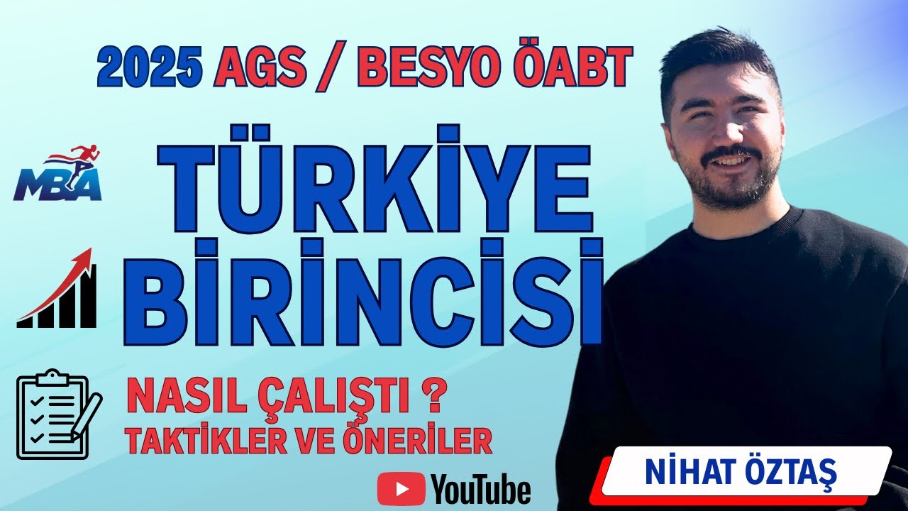 01. TÜRKİYE BİRİNCİSİ NİHAT ÖZTAŞ TÜRKİYE BİRİNCİSİ NİHAT ÖZTAŞ İLE 2026 AGS ÖABT NASIL ÇALIŞMALI?