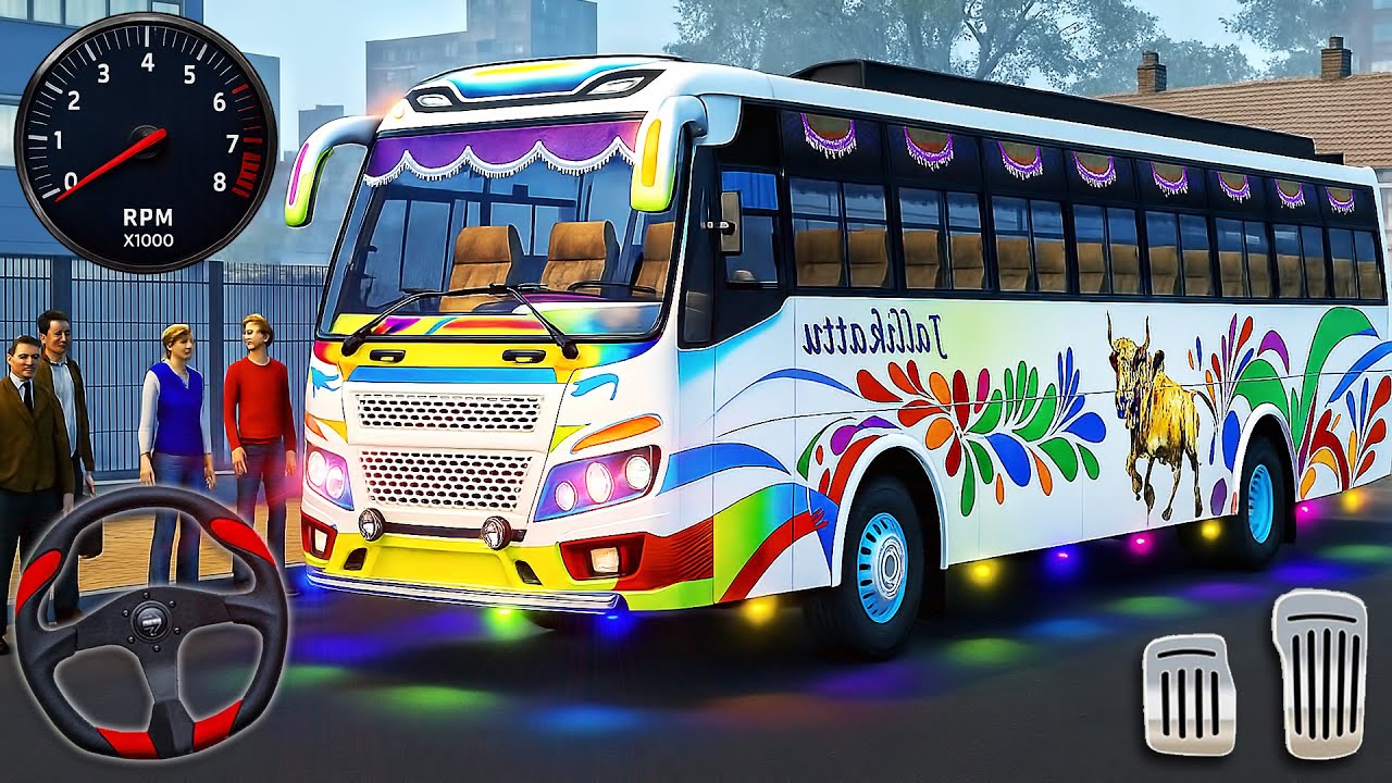 Offroad Coach Bus Driving Simulator 3D - Real Uphill Bus Drive 2025 - Android GamePlay