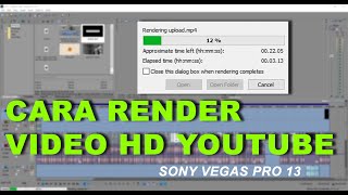 Cara Render Video HD ukuran KECIL untuk Channel Youtube