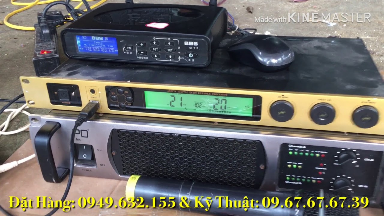 SET DÀN KARAOKE Ablum Loa B3 J212 , Đẩy PO M4, Vang Theta K6, Mic BBS