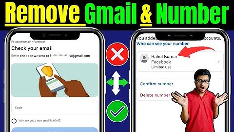 How to Remove Gmail from Facebook Check your email problem | Email remove problem Solution 2025