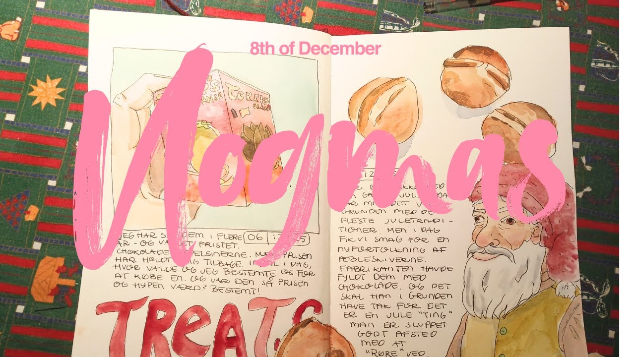 #vlogmas  Day 8 | Documenting the day in my sketchbook