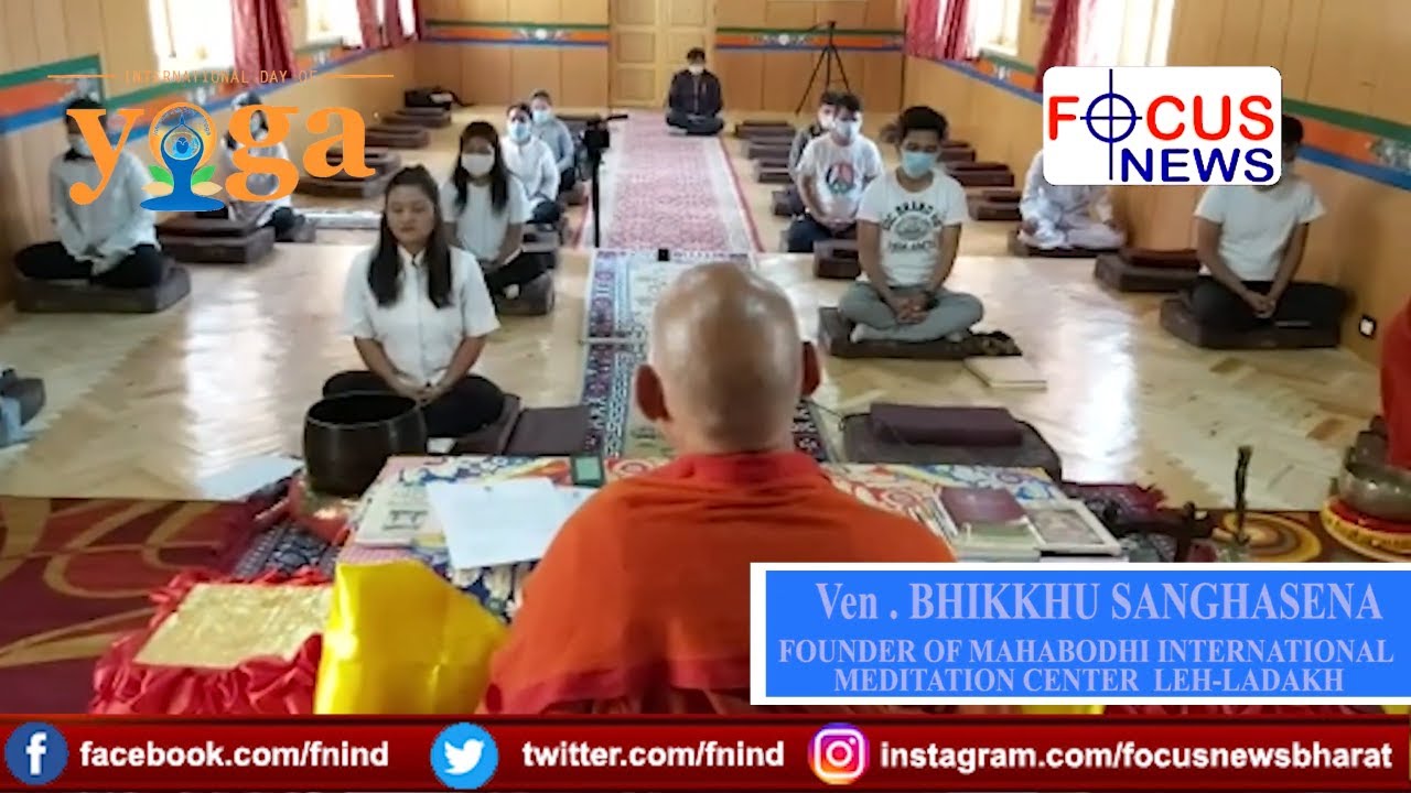 Oath and Yoga Practice at Mahabodhi International Meditation Center, Leh-Ladakh on #YogaDay