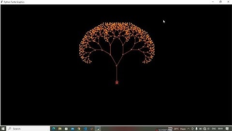 Drawing Fractal tree using Python Turtle only | Python Programming