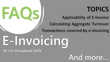 GSTZen FAQs - Applicability of E-invoicing