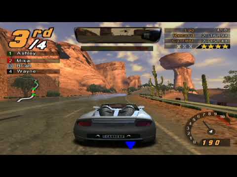 Need For Speed Hot Pursuit 2 8 Laps Desert Heat II Porsche Carrera GT