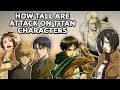How tall are Attack on Titans characters