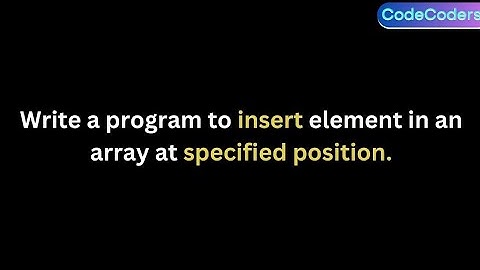 Part 24 | Arrays in C | മലയാളം | Insert element in an array at specified position.
