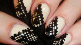 lace nails nail manicure beige