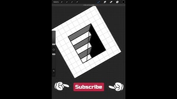 How draw an easy optical illusion 3d in Procreate 💥👇🏼Subscribe here👇🏼💥 #shorts #3d #drawing