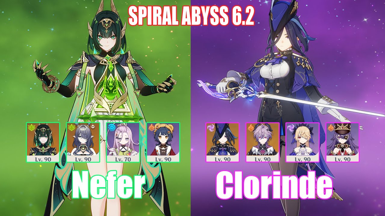 C0 Nefer & C0 Clorinde | Spiral Abyss 6.2 | Genshin Impact
