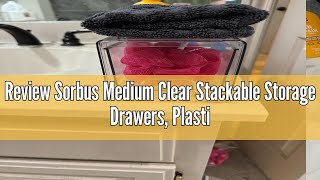 Review Sorbus Medium Clear Stackable Storage Drawers, Plastic Storage Drawers with Handles, Craft St