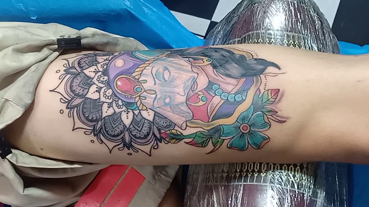 ลายสักที่ขา - YouTube