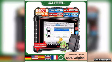 2025 Autel MaxiCOM MK900TS Scanner Android 11 Full TPMS 3000 Bidirectional Scan Tool Active Test
