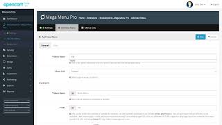 Installation Mega Menu oc2.3x - 3x