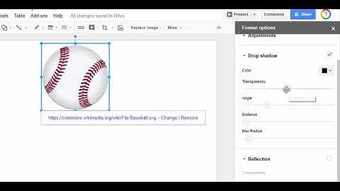 How to add shadow and reflection in Google Slides