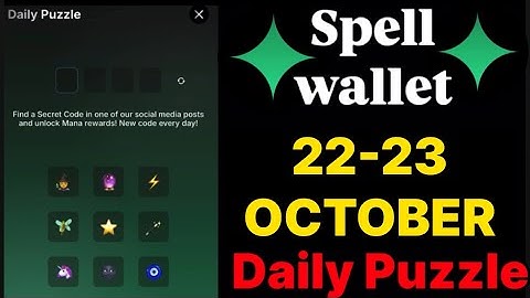 Spell wallet puzzle today 22 & 23 October | spell wallet daily puzzle | #spellwallet #combo |