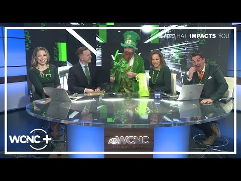Leapin' Larry visits WCNC Charlotte on St. Patrick's Day! - YouTube
