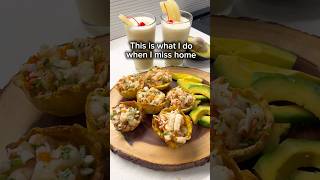 Tostones Rellenos With Seafood Salad Piña Colada