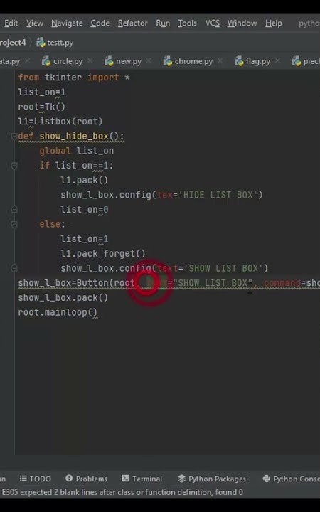 how to adding listbox to a button in Python Tkinter GUI | python ...