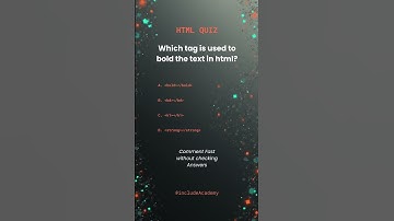 HTML Quiz ❓ How to Make Text Bold in HTML?