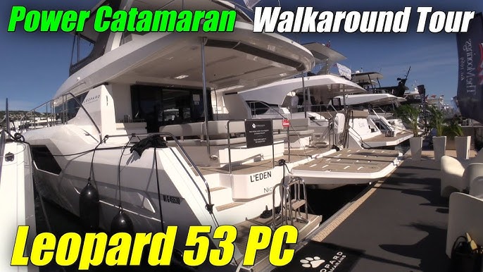 53 PC Leopard 2022 Power NEW Catamaran Walkthrough @ 2022 Miami Boat Show -  YouTube