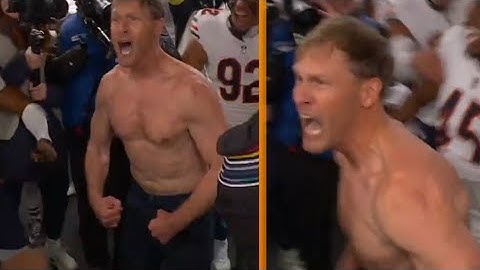 Wow! Bears Ben Johnson Rips Off Shirt & Flexed in Locker Room Celebration After Beating Eagles 
