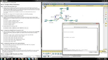 Cisco Packet Tracer 7.3.2.8 Configuring GRE Over IPsec