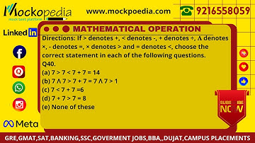 Mathematical Operation Practice Q40 : MockoPedia