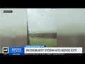 Microburst storm hits North Texas city