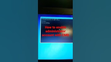 How to enable administrator account with CMD