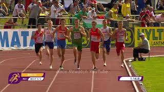 EC U20: 800m men HEAT 3 // Borås 2019