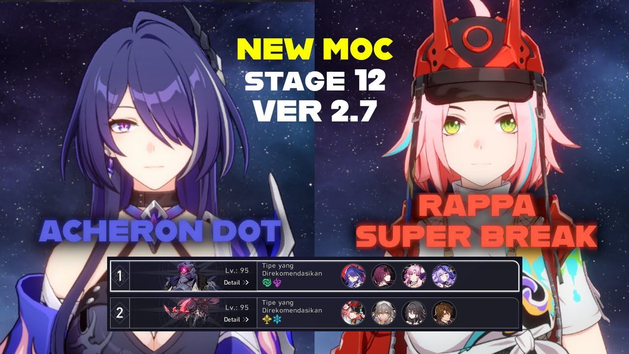 Acheron E0 S1 & Rappa E0 S0 | New Memory of Chaos Stage 12 | Honkai ...