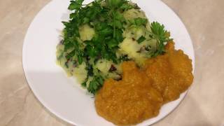 Постная картошка с луком и зеленью.Еда в пост.Домашняя кухня. Постная картошка с луком и зеленью.Еда в пост.Домашняя кухня.